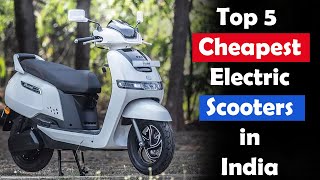 Top 5 Cheapest electric scooter in India 2024 [upl. by Romito]