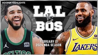 Los Angeles Lakers vs Boston Celtics Full Game Highlights  Feb 1  2024 NBA Season [upl. by Joan]