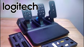 Logitech G PRO Racing Pedals UNBOXING Load Cell brake and some decent adjustability [upl. by Parthen]