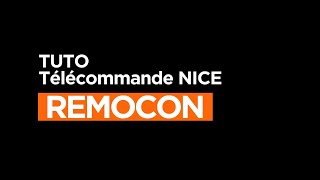 TUTO télécommande NICE via HD900 REMOCON [upl. by Kati8]