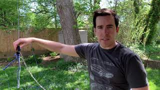 How to trim a tall tree branch in 20 minutes for only 7 without climbing or a ladder DIY [upl. by Enaols]