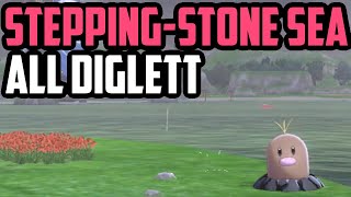 ALL Diglett Locations  SteppingStone Sea Sword amp Shield DLC [upl. by Martineau]