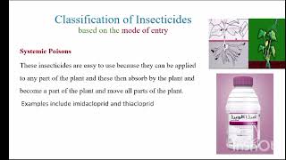 Classification of Insecticides based on mode of entry [upl. by Ledif]