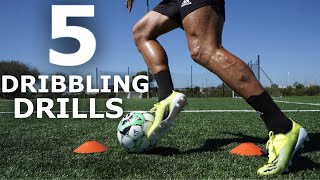 5 Essential SPEED Dribbling Drills  Improve Your Dribbling Acceleration With These Drills [upl. by Janik207]