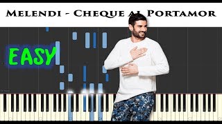 Melendi  Cheque al Portamor  Sheet amp Synthesia Piano Tutorial by James Morrison BCN [upl. by Anirehtac]