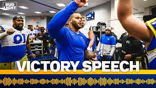 “Truly One Of One” Aaron Donald Kyren Williams amp Joe Noteboom Get Game Balls After Win vs Giants [upl. by Narton647]