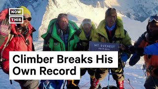 Nepalese Sherpa Climbs Mt Everest for 26th Time Sets World Record [upl. by Rattray]