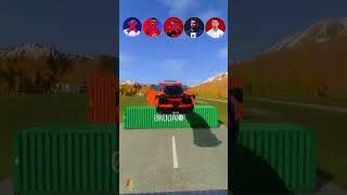 🚘Ronaldo vs Messi Lucky Jump😎 beamngdrive simulator shorts ronaldo [upl. by Reerg]