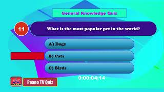 Quiz 6 General Knowledge Quiz International Edition Passing Score Is 80 Percent [upl. by Pauly]