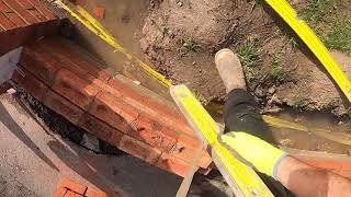 Bricklaying Expansion joint amp setting up radius corner [upl. by Platon341]