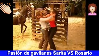 Pasión de gavilanes Sarita y Rosario se pelean [upl. by Nairadal477]