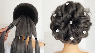 Perfect Messy Bun Hairstyle  Hairstyle For Bridal  Ladies Hair Style [upl. by Blanc]