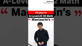 Singapore ALevel H2 Math  Maclaurins Series math differentiation maclaurinseries [upl. by Graf]