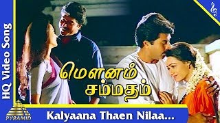 Kalyaana Thaen Nilaa Song Mounam Sammadham Tamil Movie Songs  Mammootty  Amala  Pyramid Music [upl. by Alwyn]