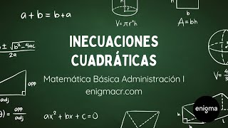 Inecuaciones cuadráticas  Inecuaciones  Matemática Básica Administración I [upl. by Carney499]