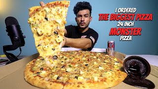 LA PINOZ 24 INCH MONSTER PIZZA 🍕 MUKBANG [upl. by Servais]