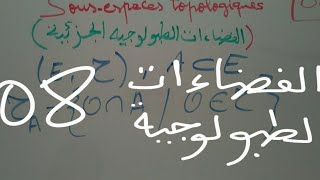 الفضاءات الطبولوجية الجزئيةSous espaces topologiques [upl. by Naitsabes663]