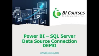 Power BI  SQL Server Data Source Connection Demo [upl. by Ennaxor]