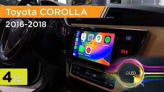 TOYOTA COROLLA 20162018 4 GB QLED Ekran Kablosuz Carplay Android Multimedya Navigasyon Uygulaması [upl. by Fran750]