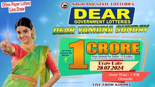 LOTTERY SAMBAD DEAR 1 PM 28072024 NAGALAND LOTTERY LIVE DEAR LOTTERY LIVE LOTTERY SAMBAD [upl. by Enelhtak]