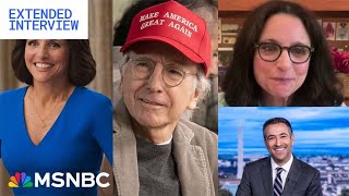 ‘VEEP’ As Trump sinks Julia LouisDreyfus talks campaigning for Kamala in Ari Melber interview [upl. by Melentha90]