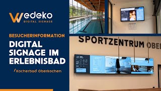 Digitale InfoScreens im Kocherbad Oberkochen  Digital Signage im Erlebnisbad 🌊 WEDEKOCOM 📲 [upl. by Susie]