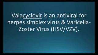 How to pronounce valacyclovir Valtrex Memorizing Pharmacology Flashcard [upl. by Trumann12]