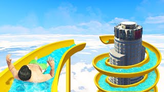 I Added The WATERSLIDE Of Death in GTA 5 [upl. by Soll]