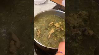 Healthiest food on the planet 🇹🇹 Trini Callaloo made with spinach okrapumpkin coconut milk [upl. by Ashjian]