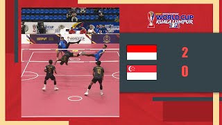 Sorotan Perlawanan Indonesia 2  0 Singapura  Berpasukan Regu 2  ISTAF World Cup 2024 [upl. by Eastman42]