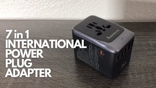 7 in 1 International Power Plug Adapter with PD 35W 4 USBC and 2 USBA Fast Wall Charger [upl. by Shreeves]