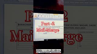 Mail Merge in Ms word ll Part2 ll shorts [upl. by Nelle]