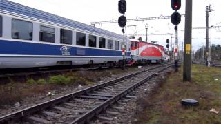 Trenuri  Trains in Cluj Napoca 01 12 2012 [upl. by Hanafee]