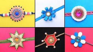 6 DIY Easy Rakhi making Ideas with wasted materials How to make Rakhi at home Rakhi tutorial 2020 [upl. by Hcir]