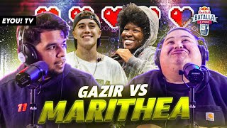 ASÍ REACCIONAMOS A GAZIR vs MARITHEA  Final de Red Bull Batalla 5 Vidas  EYOU TV [upl. by Notsreik]