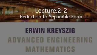 공대 형아가 알려주는 공학수학  Lecture22 Reduction to Separable Form [upl. by Anailuj147]