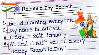 Republic Day Speech In English 2024  Speech On Republic Day In English [upl. by Derte216]