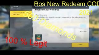 New redeem code ros 500 Diamonds March 12021 [upl. by Vivyan]