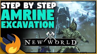 STEP BY STEP AMRINE EXCAVATION GUIDE  Lvl 25 ExpeditionDungeon  New World [upl. by Amin356]