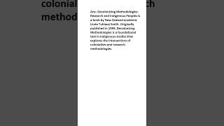 What is Decolonizing Methodologies [upl. by Eelarac741]