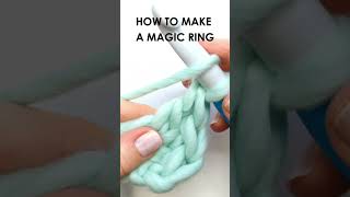 crochet magic ring for beginners crochet sabscrochetarts [upl. by Luzader8]