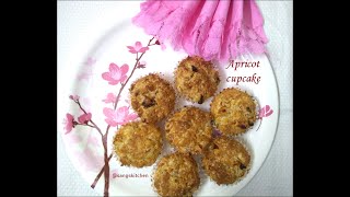 Apricot cupcake  Dried apricot muffin recipe [upl. by Ellevart]