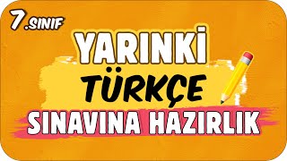 YARINKİ TÜRKÇE SINAVINDA ÇIKAR 📙 7 SINIF ✍🏻 [upl. by Ycrep264]