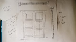 panelled window  building drawing 3rd semester [upl. by Corbin]