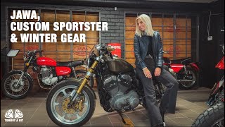 New Jawa Motorcycles Custom Sportster Build and Winter Riding Gear [upl. by Etnohc]