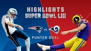 Punter Duel Hekker vs Allen  Super Bowl LIII Player Highlights [upl. by Aihtiekal395]