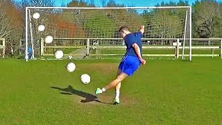 How To Shoot A Rabona Penalty Trickshot Soccer Tutorial [upl. by Atinus514]