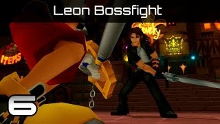 Kingdom Hearts 15 HD ReMIX FM Walkthrough Part 6 Leon Bossfight [upl. by Hefter]