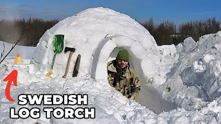 ONE MAN ONE IGLOO  14°C Bushcraft Camping in the Mountains [upl. by Carleen]