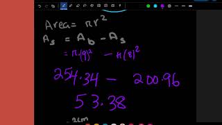 Concentric Circles Finding the area of the shaded region [upl. by Krell97]